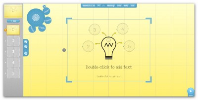 Интерфейс веб-редактора Prezi.com